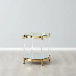 Auryn Gold Stainless Steel Side Table