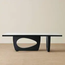 Aspen III White Sintered Stone Dining Table - Matte Black Legs