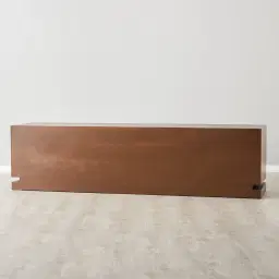 Xandra Dark Walnut Veneer Entertainment Unit-Brass Handles