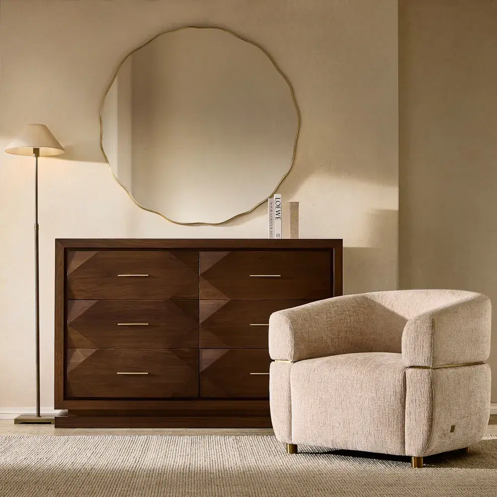 Xandra Dark Walnut Veneer Sideboard 
