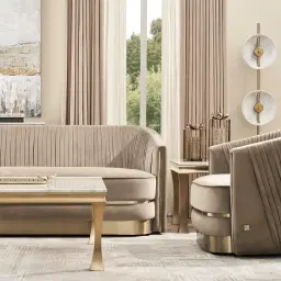 Crown Mushroom Velvet Occasional Chair