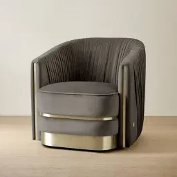 Crown Mushroom Velvet Occasional Chair