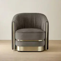 Crown Mushroom Velvet Occasional Chair