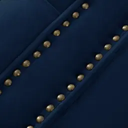 Vogue Navy Blue Velvet 3-Seater Sofa