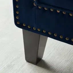 Vogue Navy Blue Velvet 3-Seater Sofa