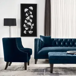 Vogue Navy Blue Velvet Chair
