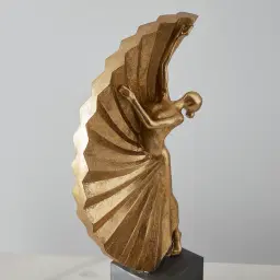 Nina Ballerina Gold Resin Decorative