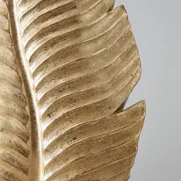 Platano Leaf Gold Resin Vase-Short