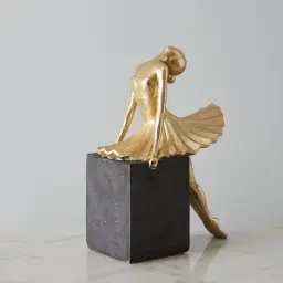 Alicia Ballerina Gold Resin Decorative