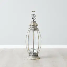 Sibyl Antique Gold Metal Standing Lantern