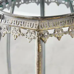 Sibyl Antique Gold Metal Standing Lantern