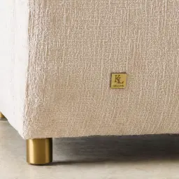 Malta II Powder White Chenille Fabric Occasional Chair