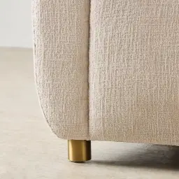 Malta II Powder White Chenille Fabric Occasional Chair