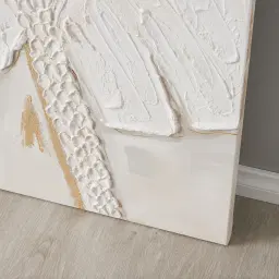 White Banana Leaves Painting