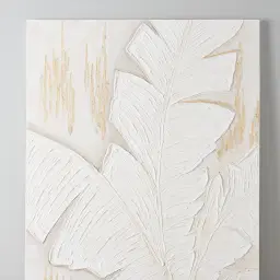 White Banana Leaves Painting