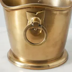 Bacchus Polished Brass Colour Metal Wine Cooler