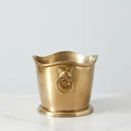 Bacchus Polished Brass Colour Metal Wine Cooler