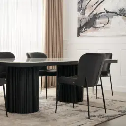 Hailey Olive Green Velvet Dining Chair - Brushed Bronze Legs