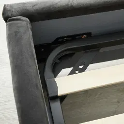 Madrid Charcoal Velvet King Bed