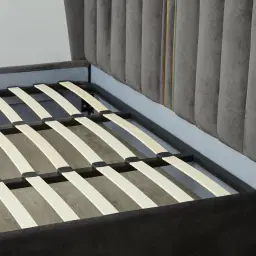 Madrid Charcoal Velvet King Bed