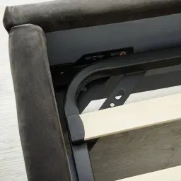 Madrid Charcoal Velvet Queen Bed