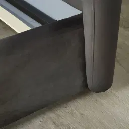 Madrid Charcoal Velvet Queen Bed