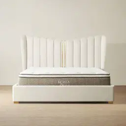 Madrid Cream Velvet King Bed