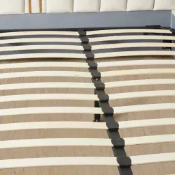Madrid Cream Velvet Queen Bed