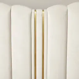 Madrid Cream Velvet Queen Bed