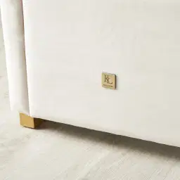 Madrid Cream Velvet Queen Bed