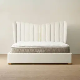 Madrid Cream Velvet Queen Bed
