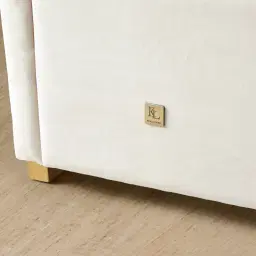 Madrid Cream Velvet Queen Bed
