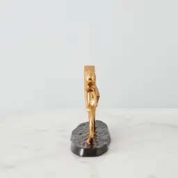 Cycling Man Gold Metal Decorative