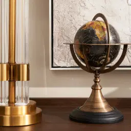 Seraphine Antique Brass Metal Globe Decorative