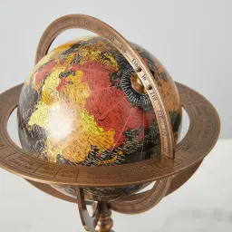 Seraphine Antique Brass Metal Globe Decorative