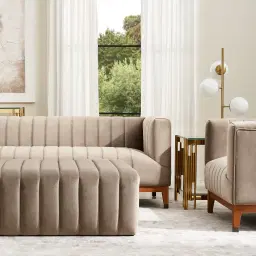 Astoria III Olive Green Velvet 2-Seater Sofa