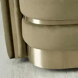 Crown Olive Green Velvet Occasional Chair