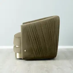 Crown Olive Green Velvet Occasional Chair