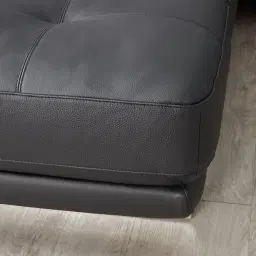 Alessia Black Leather Dual Electric Recliner Lounge - Right