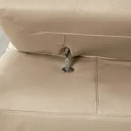 Elena Almond Cream Leather 3-Seater Electric Recliner