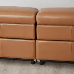 Elena Savannah Brown Leather 3-Seater Electric Recliner