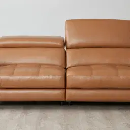 Elena Savannah Brown Leather 3-Seater Electric Recliner