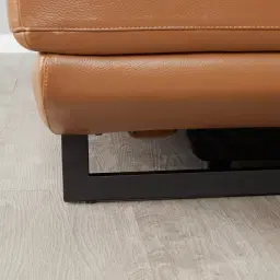 Elena Savannah Brown Leather 2-Seater Electric Recliner