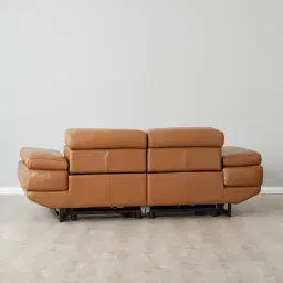 Elena Savannah Brown Leather 2-Seater Electric Recliner