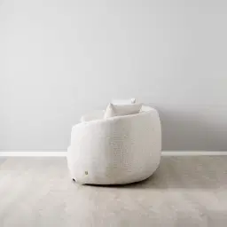 Everett Dove Grey Woven 3-Seater Fabric Sofa