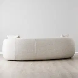 Everett Dove Grey Woven 3-Seater Fabric Sofa