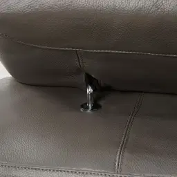 Alessia Warm Stone Grey Leather Dual Electric Recliner Lounge - Left