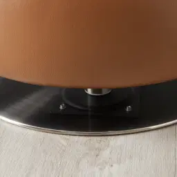 Vermont Savannah Brown Leather Swivel Occasional Chair