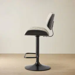 Cres Glacier Grey Vegan Leather Bar Stool
