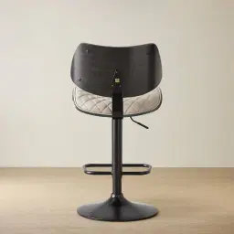 Cres Glacier Grey Vegan Leather Bar Stool